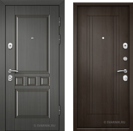 Дверь стальная с терморазрывом в дом МДФ — шпон