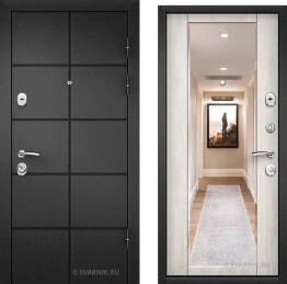 Входная дверь 2 мм стали от производителя с зеркалом д2м-009