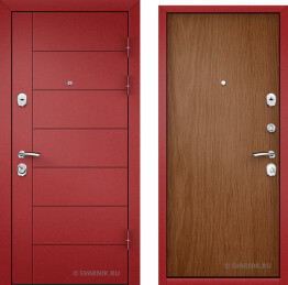 Дверь металлическая с терморазрывом уличная порошковая — ламинат