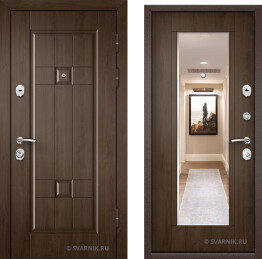 Дверь с терморазрывом на дачу уличная с зеркалом винорит — МДФ